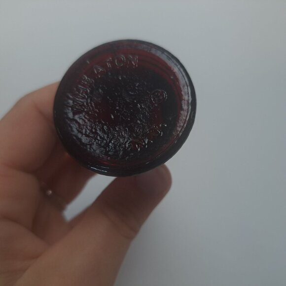 Wheaton NJ Liberty Bell Miniature Red Glass Bottle Collectible Vintage Embossed - Picture 7 of 11